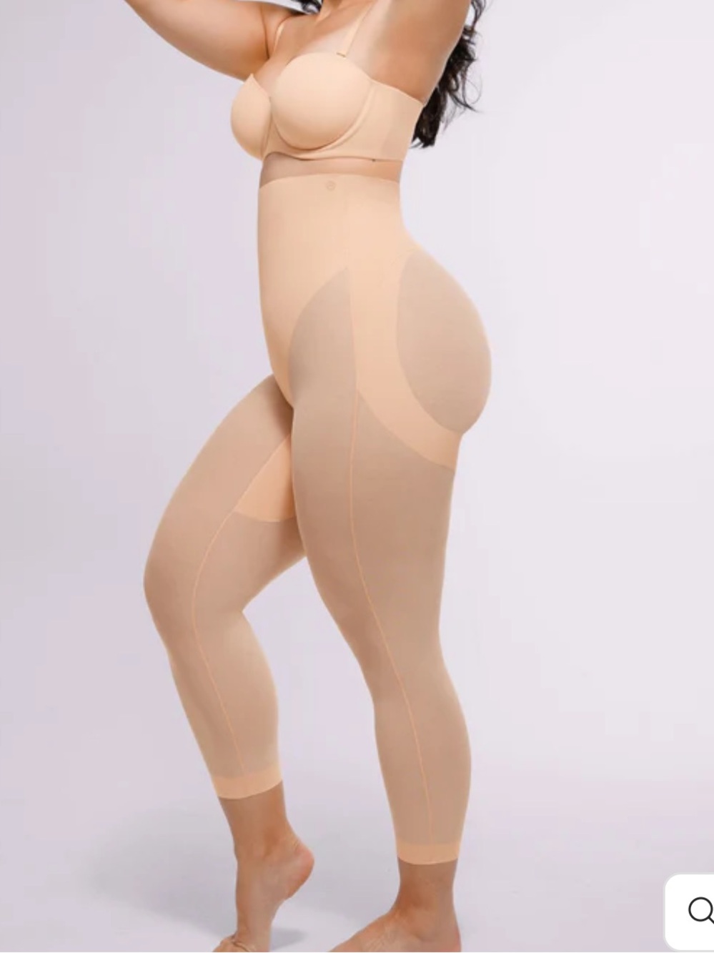 Sculpting High-Waist Shaping mesh smooth butt lifting tummy control capri